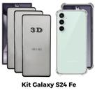 Kit para Galaxy S24 FE Capa + Película 3D de Vidro + Acessórios para Samsung Galaxy S24 FE