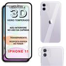 Kit Para IPhone 11 Película 3D Vidro + Película Traseira 9D + Película da Câmera 3D