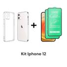Kit para Iphone 12: 2UN Películas De Cerâmica 9D + 1UN Capa Capinha Anti Impacto Transparente Kit para Iphone 12: 2UN Películas De Cerâmica 9D + 1UN Capa Capinha Anti Impacto Transparente