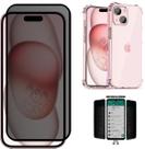 Kit Para IPhone 15 Película Privacidade 9D Fosca + Capa Capinha Case