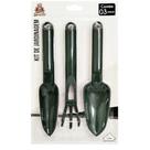Kit Para Jardinagem Com 2 Pás Para Jardim E Ancinho Em Plástico Resistente Bons Cheff BC23051