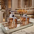 Kit Para Lavabo Completo Luxo Com Bandeja Premium Saboneteira Difusor Aroma Kit Para Lavabo Completo Luxo Com Bandeja Premium Saboneteira Difusor Aroma