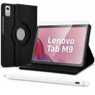 Kit para Lenovo Tab M9 Capa Giratória 360 com Película Vidro e Caneta touch Pencil