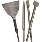 Kit Para Martelete Com Ponteira E Talhadeiras Sds Plus 3 Peças 280x120mm Lugatools