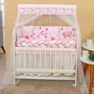 Kit para Mini Berço 13 peças Enxoval Bebê Menina Jardim Borboleta
