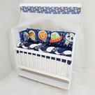Kit para Mini Berço 13 peças Enxoval Bebê Menino Astronauta Kit para Mini Berço 13 peças Enxoval Bebê Menino Astronauta