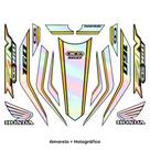 Kit Para Moto Honda Cg Fan 160 Ano 23-24 Holográfico Amarelo