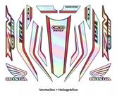 Kit Para Moto Honda Cg Fan 160 Ano 2324 Holográfico Vermelh Kit Para Moto Honda Cg Fan 160 Ano 2324 Holográfico Vermelh