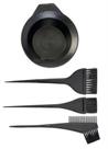 Kit Para Pintura de Cabelo 3 Pincel + 1 Pote Linha Hair 4 Peças