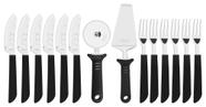 Kit para Pizza Tramontina com Lâminas em Aço Inox e Cabos de Polipropileno Preto 14 Peças