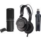 Kit para podcast zoom zdm-1 pmp (microfone, fone, windscreen) zdm-1pmp