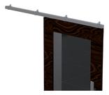 Kit Para Porta Correr De 85cm Trilho 1,6m Dividido - Natura