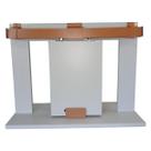 Kit para Porta de Correr até 70cm Trilho Dividido Cereja - 1,40m + 1 Par de Concha