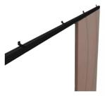 Kit Para Porta de Correr até 80cm Preto Roldana Concava 4 Rodas