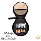Kit Para Queijo 5 Peças Com Tábua de Corte Madeirada