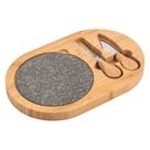 Kit para Queijos e Petiscos com Ardósia (4 Peças)