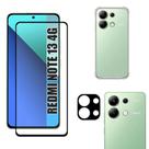 Kit Para Redmi Note 13 4G Película de Vidro 3D Capa Anti Shock Película da Câmera 3D