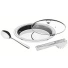 Kit para Servir Aço Inox e Tampa de Vidro Ciclo 3 peças - Tramontina 64510/264