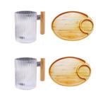Kit Para Servir Lanches 4 Peças Atende 2 Pessoas - Oferta