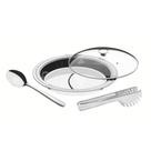 Kit para Servir Tramontina Ciclo Redondo em Aço Inox com Tampa de Vidro 3 Peças 64510/264