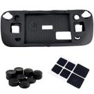 Kit Para Steam Deck Capa Case Protetora + 14 Acessórios Grip Silicone Console Botão Analógico Preto