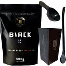 Kit Para Tereré Black Erva Mate 500g + Copo Cuia Quadrado Acrílico + Bomba Clássica Preta