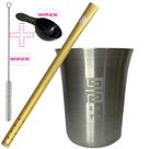 Kit Para Tereré Copo Alumínio Classic Bomba Canudo Black Erva Mate