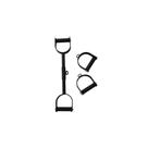 kit para treino academia barra romana neutra 60cm + par de estribo fechado crossover