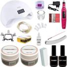 Kit Para Unhas Fibra de Vidro Cabine Lixadeira Completo J12 Kit Para Unhas Fibra de Vidro Cabine Lixadeira Completo J12