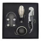 Kit Para Vinhos 4 Peças Acessórios Estojo Presentes Abridor Kit Para Vinhos 4 Peças Acessórios Estojo Presentes Abridor