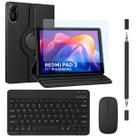 Kit para Xiaomi Redmi Pad 2 Capa Giratória Película Caneta Touch 2 em 1 Teclado Mouse