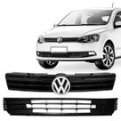 Kit Parachoque Central e Grade Superior C/ Emblema Gol Saveiro Voyage G6 2012 até 2016 Kit Parachoque Central e Grade Superior C/ Emblema Gol Saveiro Voyage G6 2012 até 2016