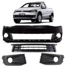 Kit Parachoque Dianteiro Saveiro G6 2013 14 15 16 Preto Liso
