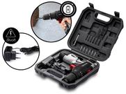 Kit Parafusadeira E Furadeira De Impacto Bateria 12v Sem Fio Elétrica Bivolt Multilaser HO099 A Bateria Com Maleta, 12 Acessórios e Prolongador