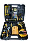 Kit Parafusadeira Elétrica Sem Fio Com Ferramentas Manuais