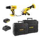 Kit Parafusadeira Esmerilhadeira Com Bateria e Carregador 18v 2H IPFEVK Vonder