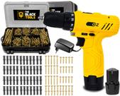 Kit Parafusadeira Furadeira 10mm Bateria Sem Fio 12v Portátil Com Jogo De Brocas e Buchas 99 Peças Kit Parafusadeira Furadeira 10mm Bateria Sem Fio 12v Portátil Com Jogo De Brocas e Buchas 99 Peças