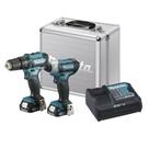 Kit Parafusadeira Furadeira 2 Baterias 12v Makita Clx224sax Bivolt