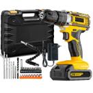 Kit Parafusadeira Furadeira de Impacto Profissional Bateria Recarregável 21V Bivolt Com Maleta e Acessórios inclusos