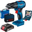Kit Parafusadeira Furadeira Impacto 18v com Bateria 2AH GSB 185-LI + Maleta Bolsa e Estojo BOSCH Kit Parafusadeira Furadeira Impacto 18v com Bateria 2AH GSB 185-LI + Maleta Bolsa e Estojo BOSCH
