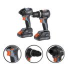 Kit Parafusadeira Impacto Parafusadeira Furadeira Brushless 2 Baterias 20V Maleta Portátil Completa