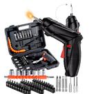 Kit Parafusadeira Sem Fio 47 Chaves com Maleta Organizadora Furadeira Recarregável Bivolt