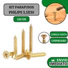 Kit Parafuso Chipboard Para Madeira Mdf Philips 3,5x30 100un