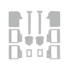 Kit Parafuso De Fixação P/ Assento Almofadado Cinza- Astra