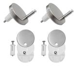 Kit Parafuso Fixação Assento Sanitário Estilo Docol Prateado