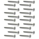 Kit Parafuso INOX neck plate guitarra baixo com 20 unidades