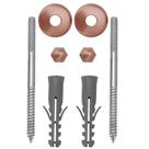 Kit Parafuso Inox Rose 10mm Fixação Vaso Sanitário e Bidê Kit Parafuso Inox Rose 10mm Fixação Vaso Sanitário e Bidê