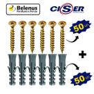 Kit Parafuso Philips 4,0 X 35mm + Bucha 6mm C/ Anel 50un