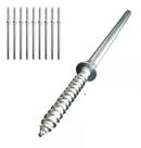 Kit Parafuso Pino Suporte Invisível 20 Peças 100mm 1/4 - 6mm
