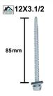 Kit Parafuso Sextavado Autobrocante 12x3.1/2 CH 5/16 c/ 150 unid